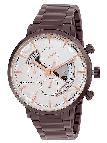 Giordano Men's Chronograph Function Luminous Stainless Steel Bracelet Watch